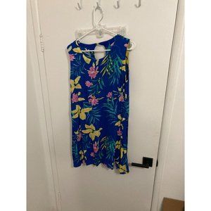 Coconut Beach Vintage Women's Hawaiian Dress, Blue, Large